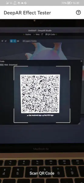 scan QR code