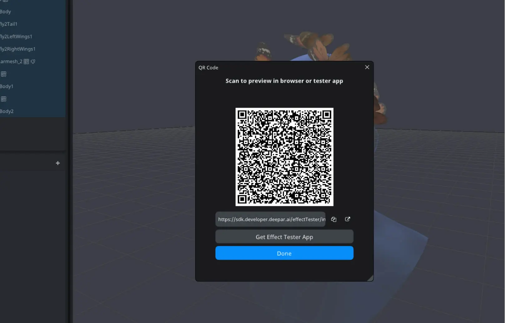 scan QR code in Studio
